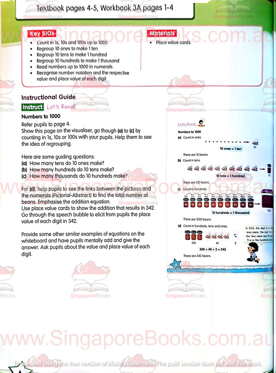 Teacher's Guide - Targeting Mathematics Primary 3A and 3B - Singapore Books