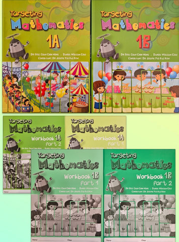 Targeting Mathematics Textbooks & Workbooks Primary 1 set