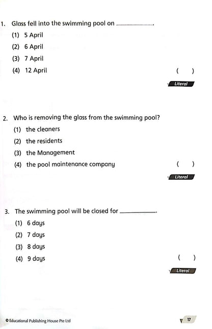 Sample - Level Up your Comprehension Skills Primary 3 - Singapore Books