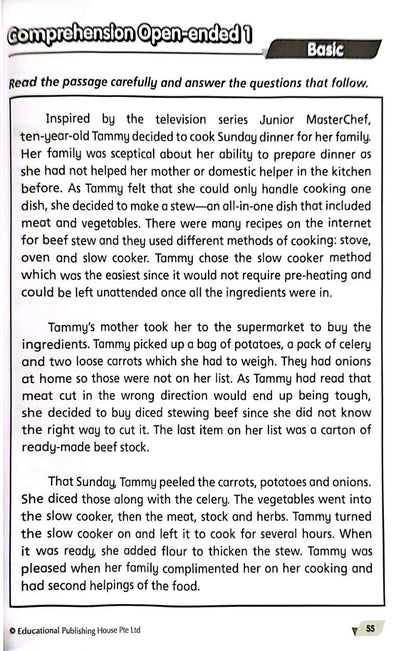 Sample - Level Up your Comprehension Skills Primary 4 - Singapore Books