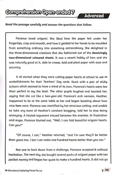 Sample - Level Up your Comprehension Skills Primary 6 - Singapore Books