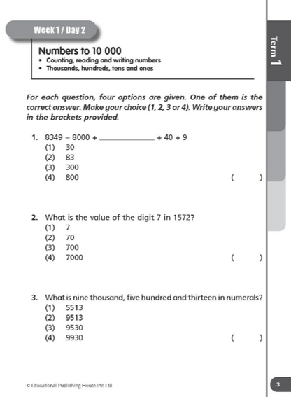 Daily Dose of Maths Primary 3 - Singapore Books