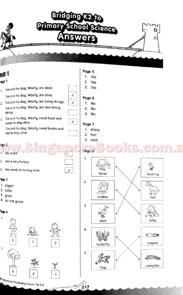 Bridging from K2 (Prep) to Primary 1 Science - Singapore Books