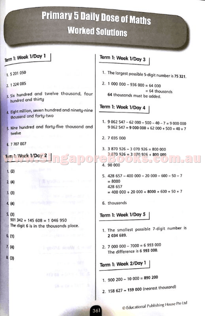 Daily Dose of Maths Primary 5 - Singapore Books
