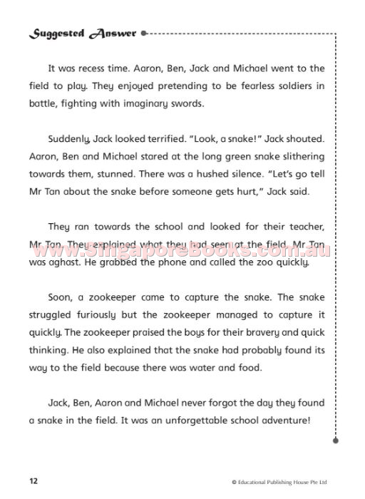 English Thematic Composition Writing Primary 4 - Singapore Books