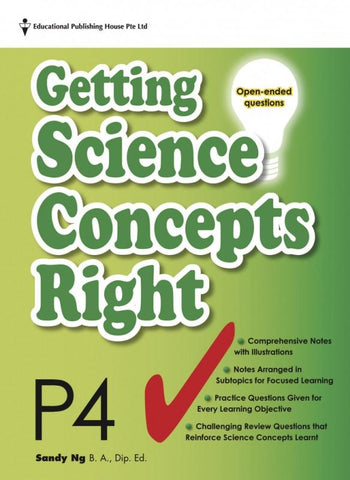 Getting Science Concepts Right (open-ended questions) Primary 4 - Singapore Books