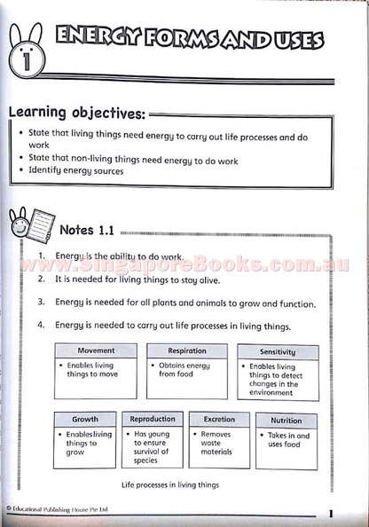Getting Science Concepts Right (open-ended questions) Primary 6 - Singapore Books