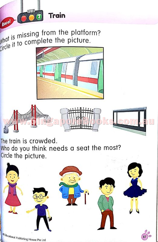 K2 on the way to Primary 1 English Textbook & Workbook set (Prep 6-7 years old) - Singapore Books