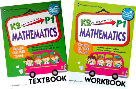 K2 on the way to Primary 1 Mathematics Textbook & Workbook set (Prep 6-7 years old) - Singapore Books