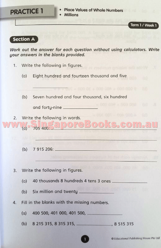 Maths Weekly Revision Primary 5 - Singapore Books