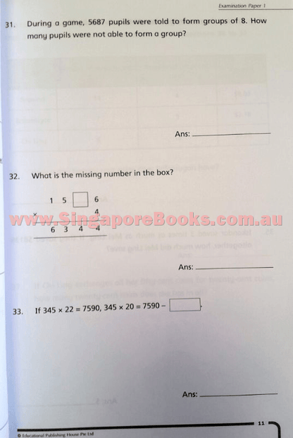 Top Maths Examination Papers Primary 4 - Singapore Books