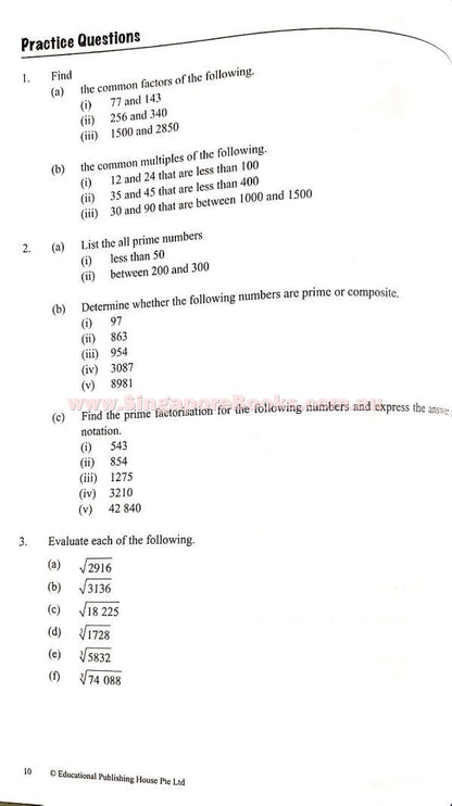 Topical Maths Secondary 1 (Year 7) - Singapore Books