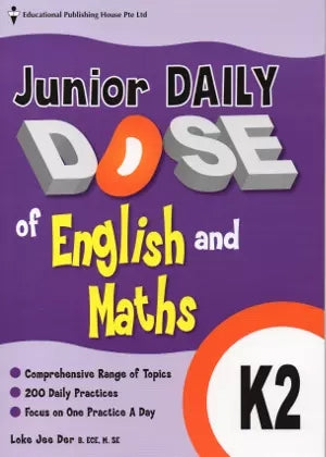 Junior Daily Dose of English and Mathematics K2 (Prep) - Singapore Books