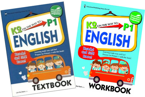 K2 on the way to Primary 1 English Textbook & Workbook set (Prep 6-7 years old) - Singapore Books